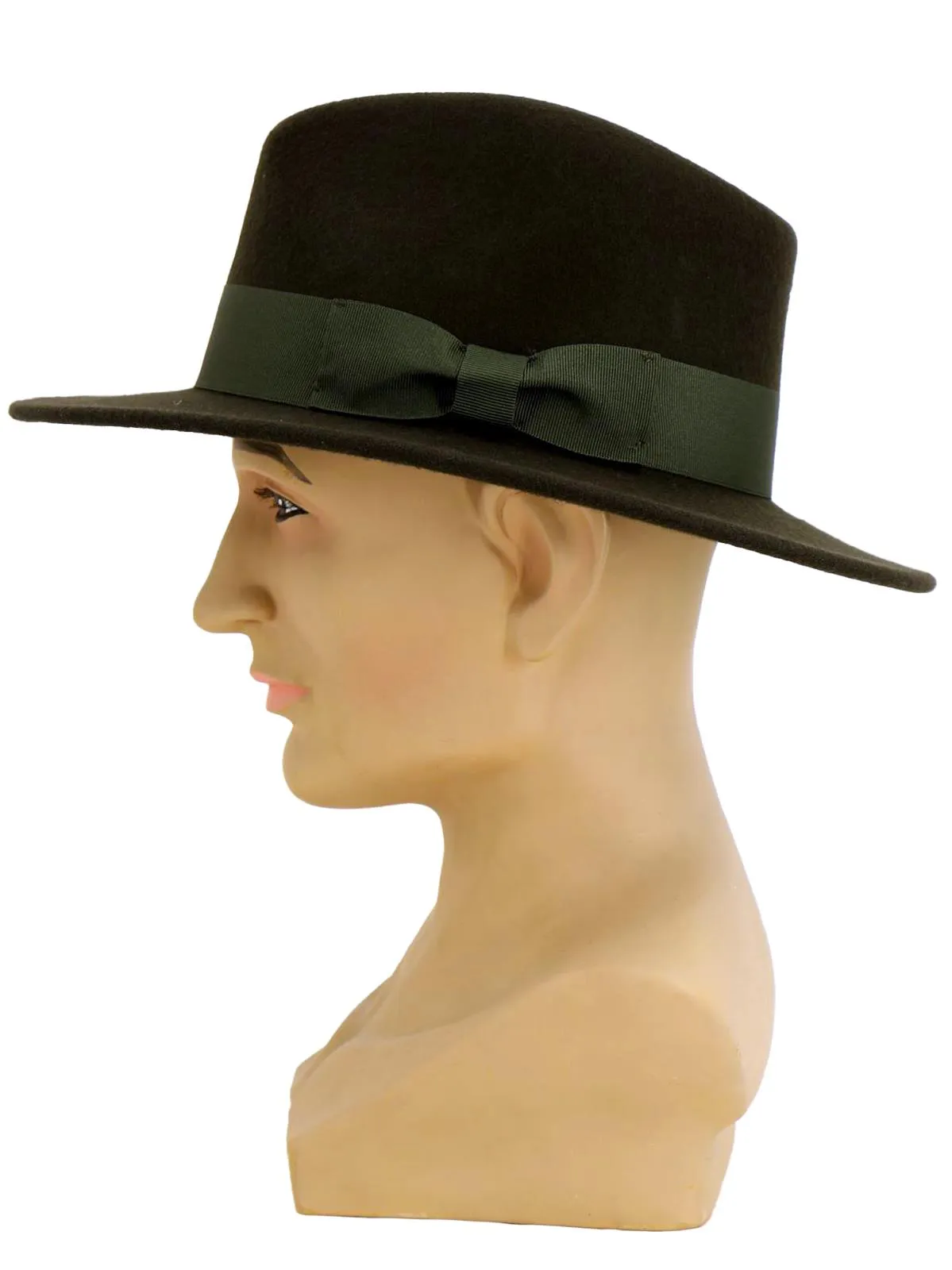 1940s Look Green Pure Wool Fedora