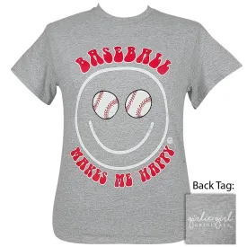 2523 Baseball Happy SS-Sport Grey