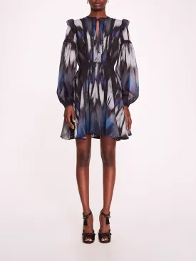 Abstract Viscose Mini Dress