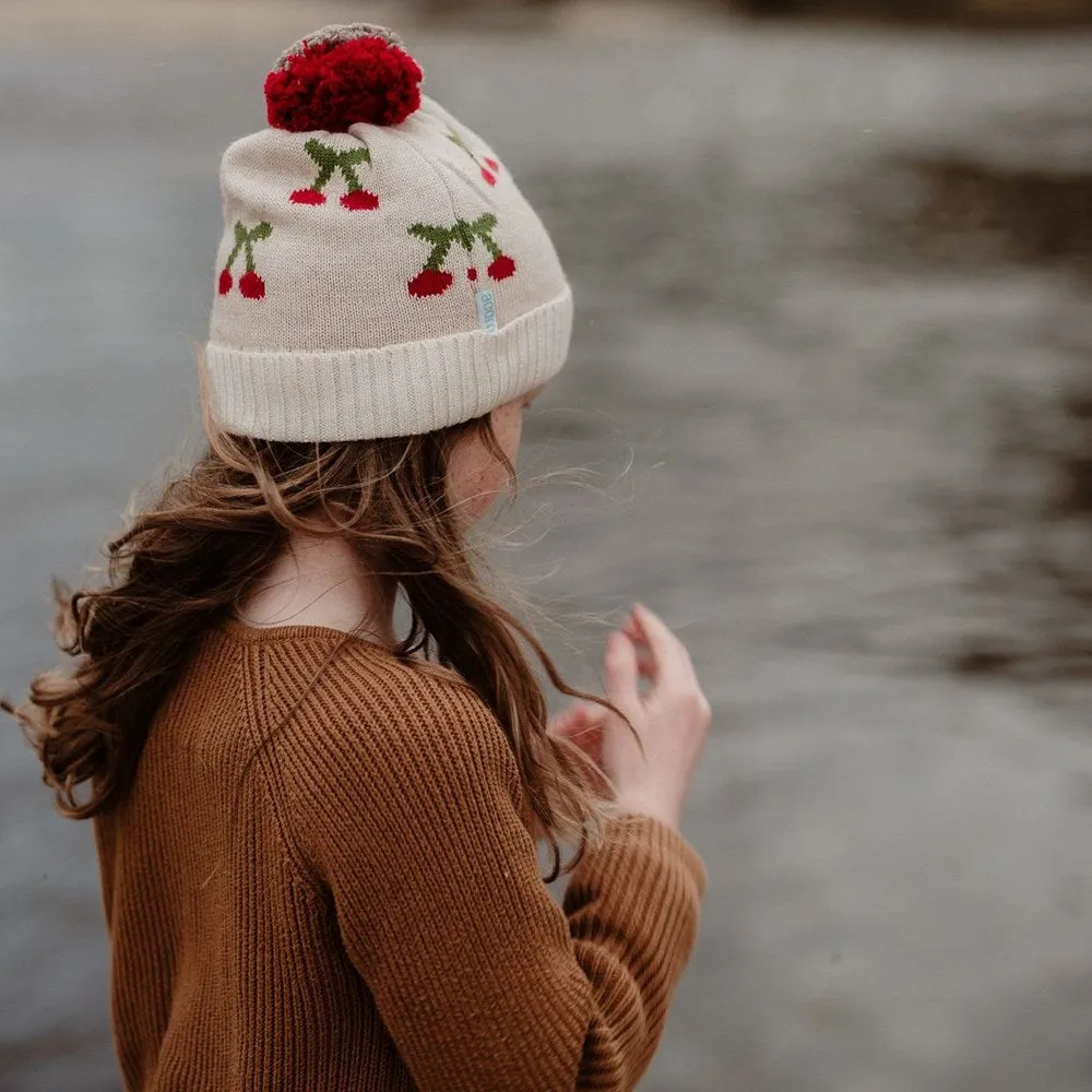 Acorn Kids: Cherry Beanie Oatmeal Red Green