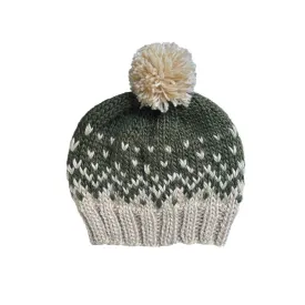 Acorn Kids: Snowflake Beanie Khaki and Oatmeal