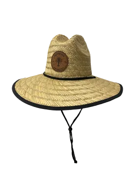 Adreno Straw Hat - Leather Cray Badge