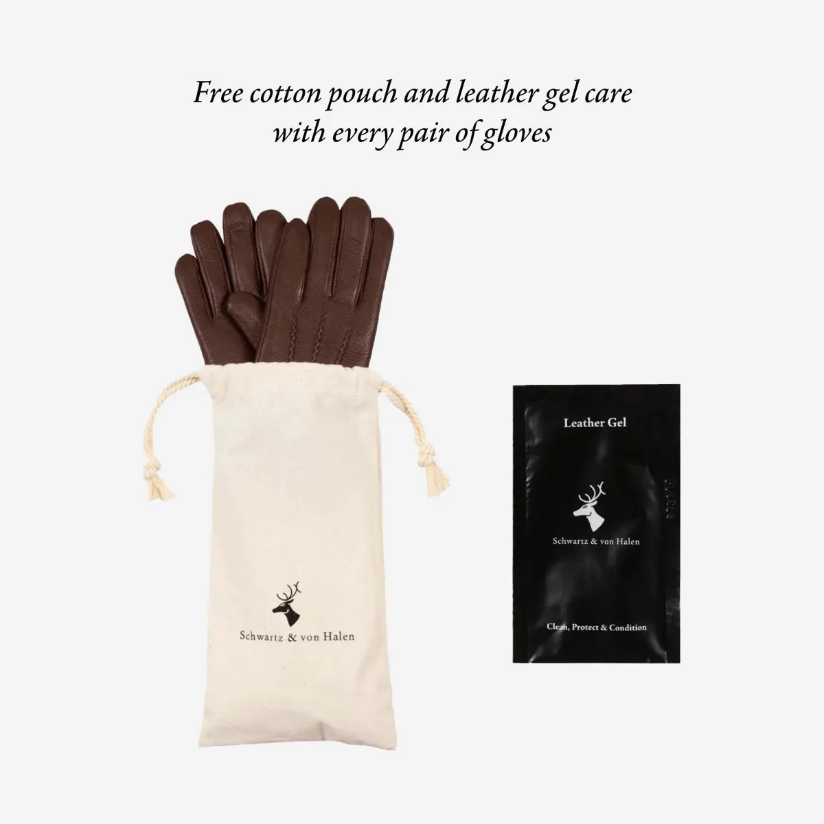 Al Capone – sheepskin leather gloves with luxurious faux fur lining & touchscreen feature