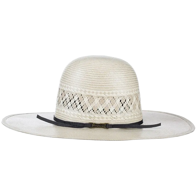 American Hat Co. Natural Straw With Black Band Western Hat 1011