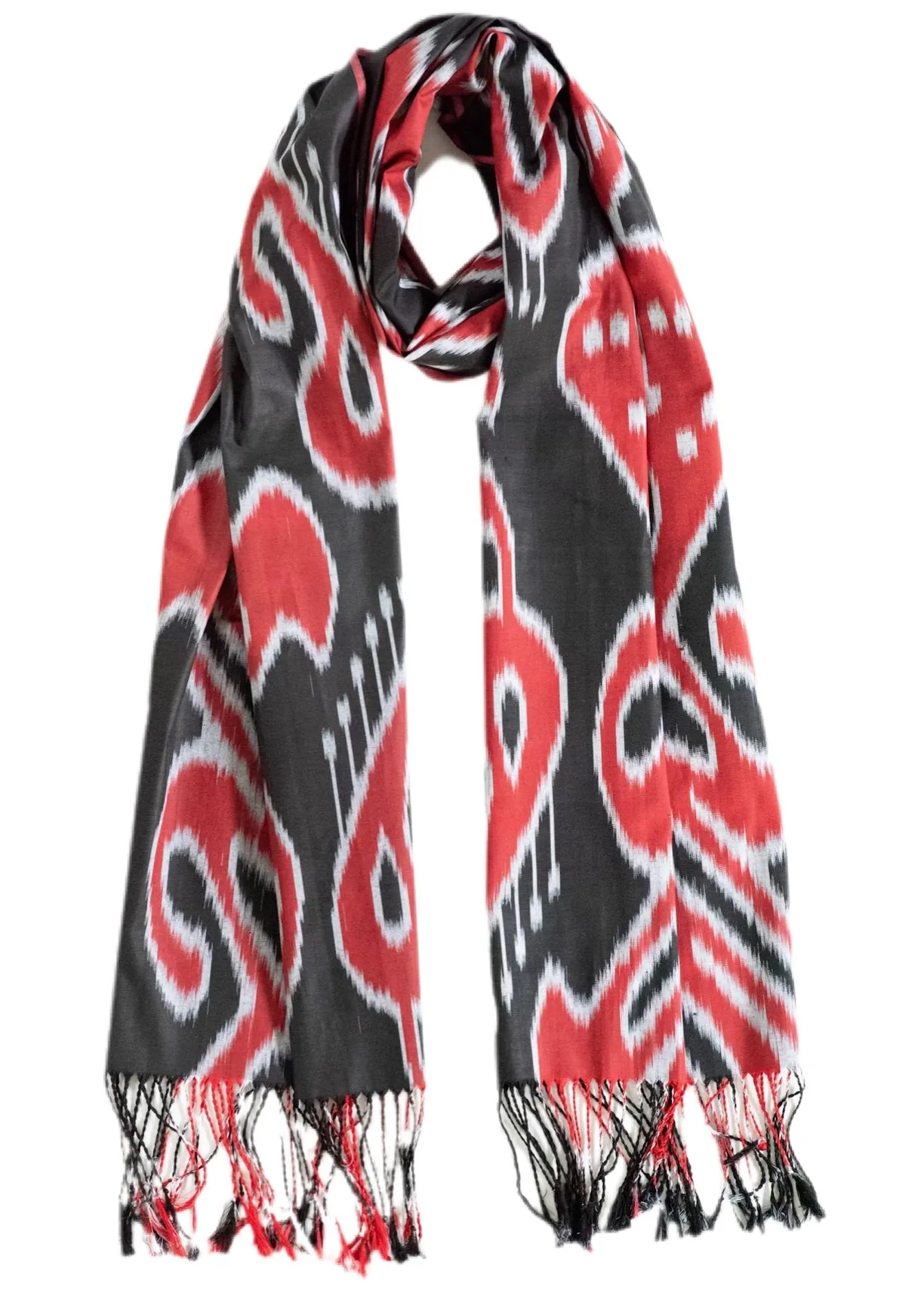 Athens Silk Ikat Scarf