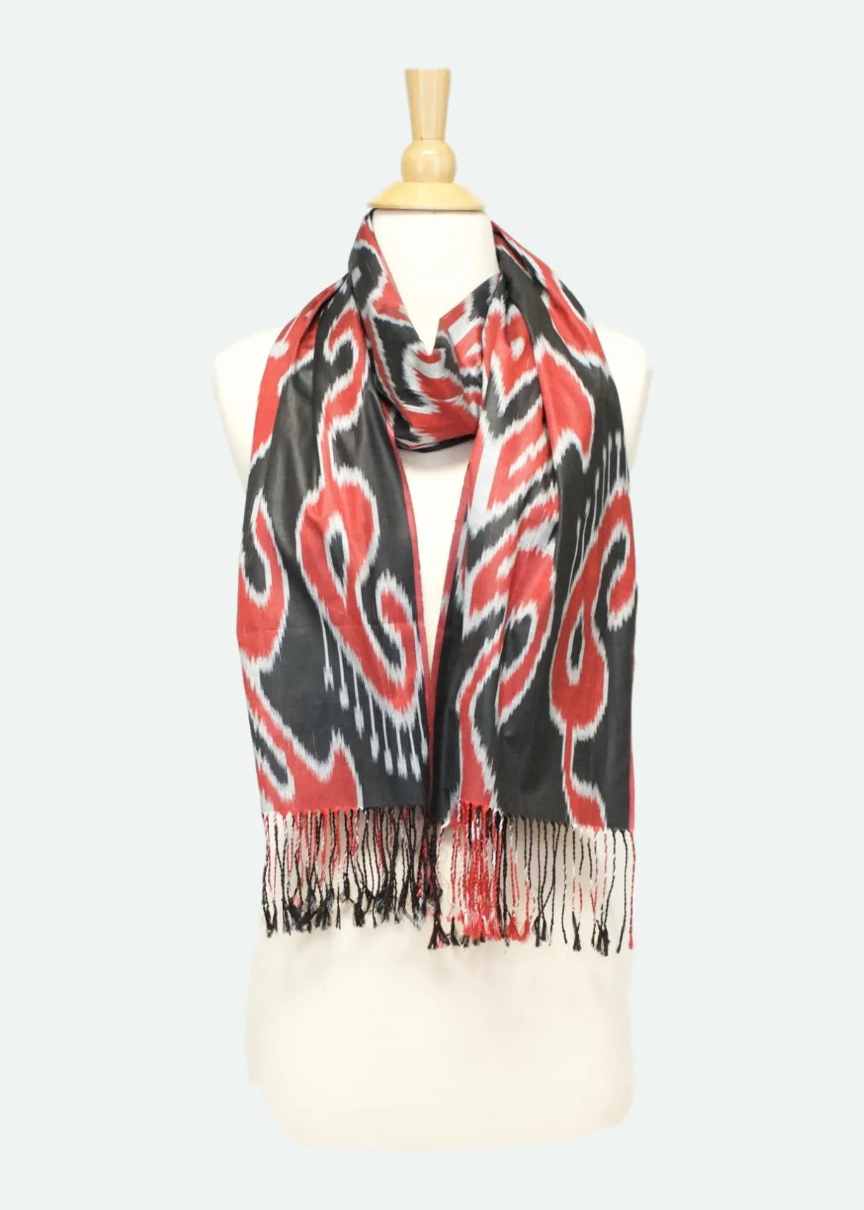 Athens Silk Ikat Scarf