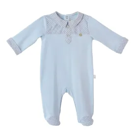 Babygrow & Hat Set - Blue Check