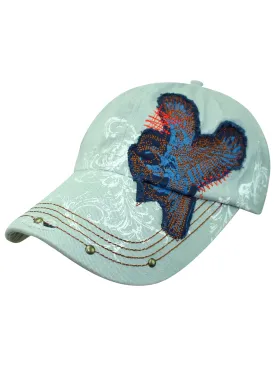 Baseball Cap With Eagle Patch