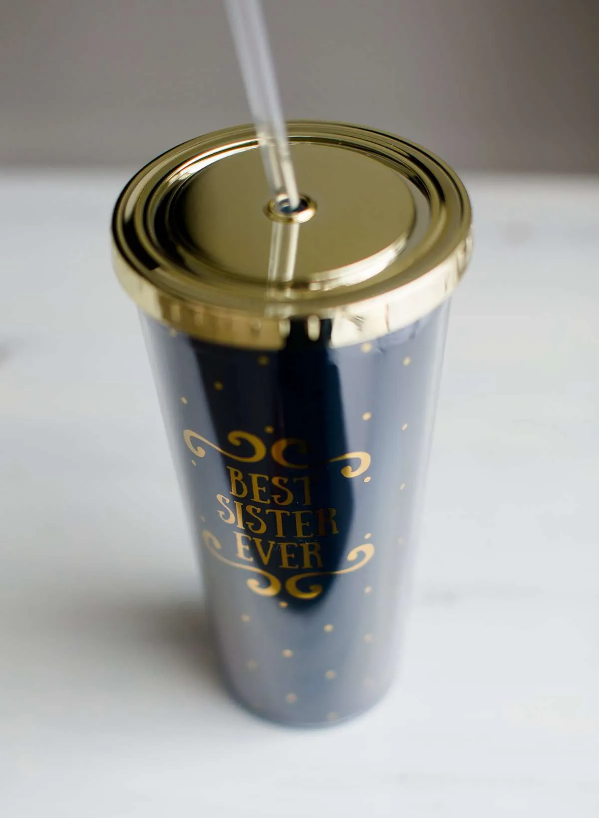 Best Sister Ever Straw Tumbler-FINAL SALE