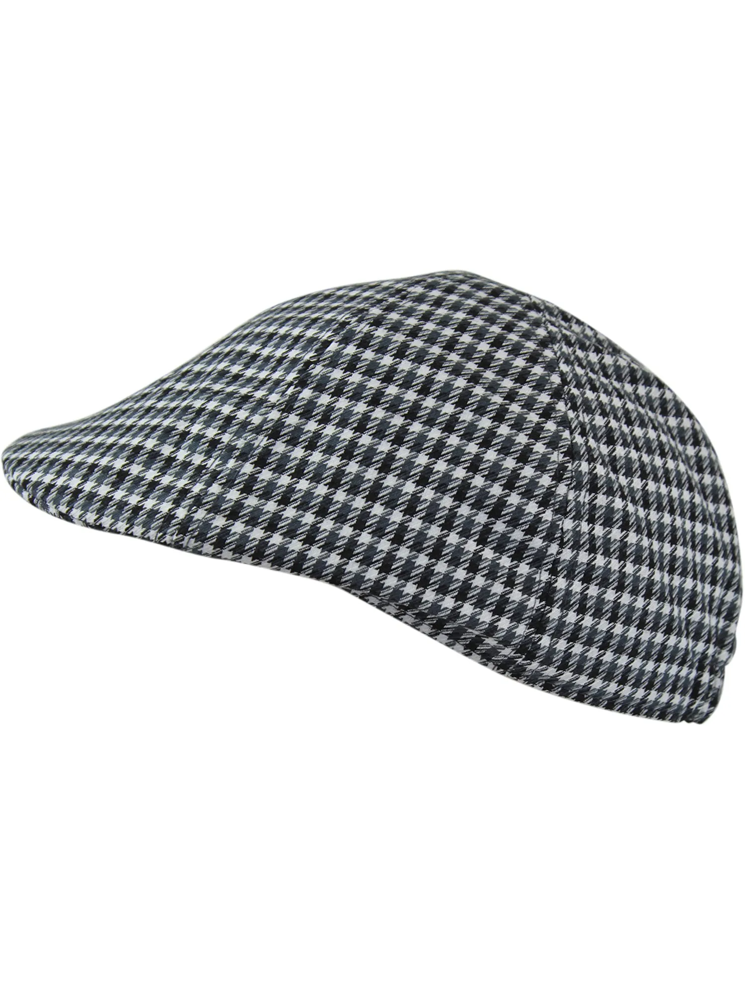 Black & White Houndstooth Duckbill Classic Ivy Cap Hat