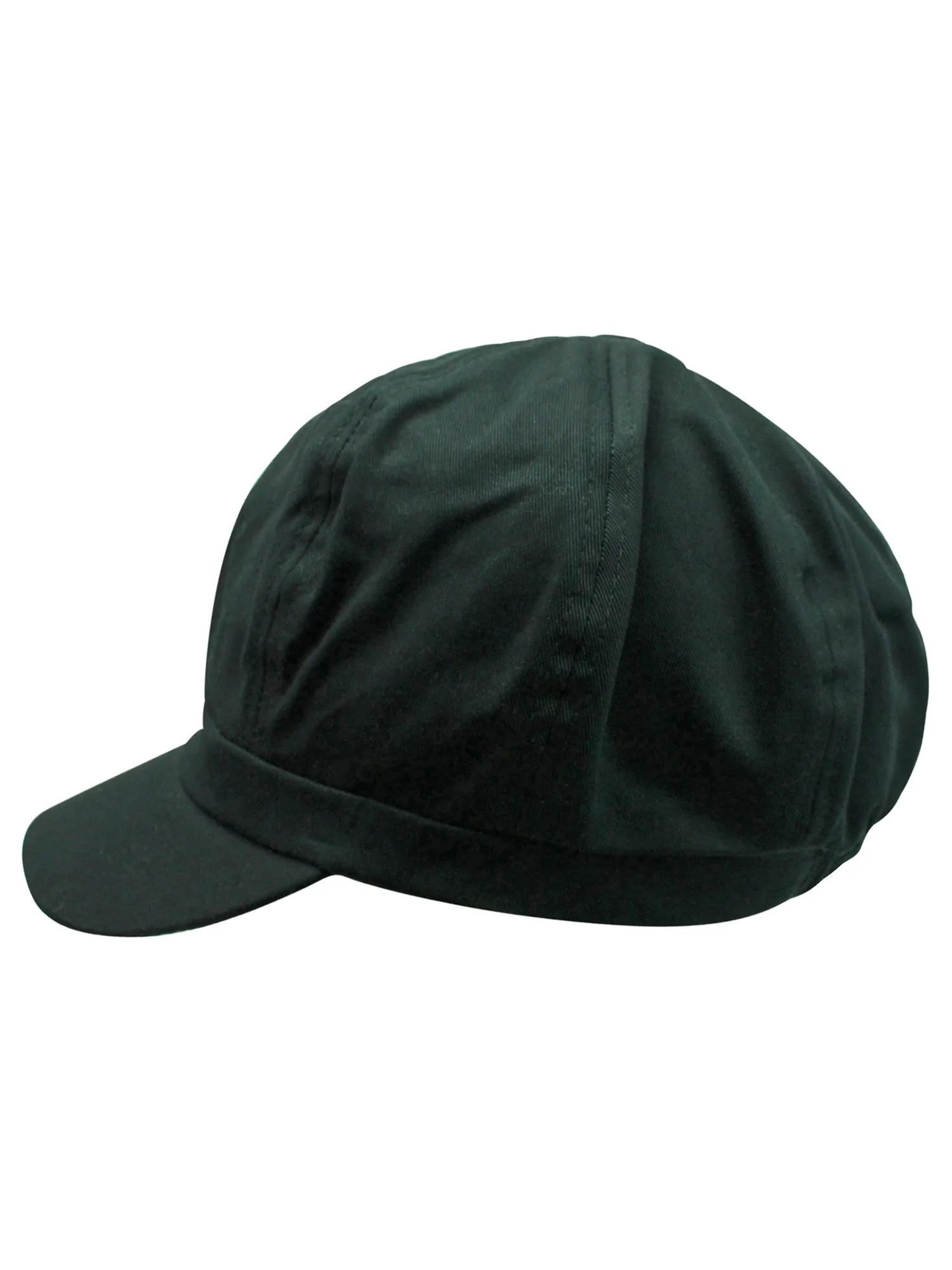 Black Oversize Cotton Newsboy Cap Hat