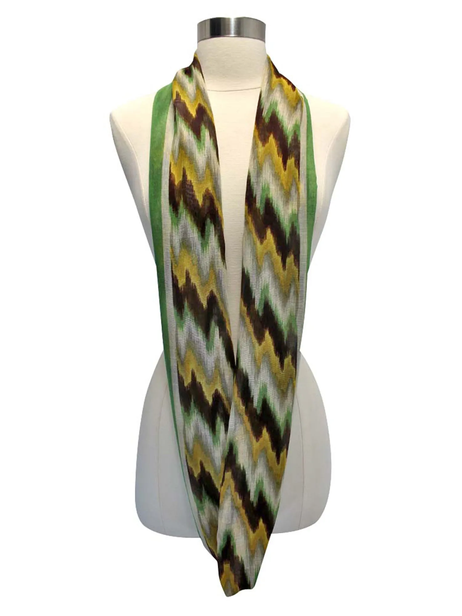 Bold Chevron Print Loop Infinity Scarf