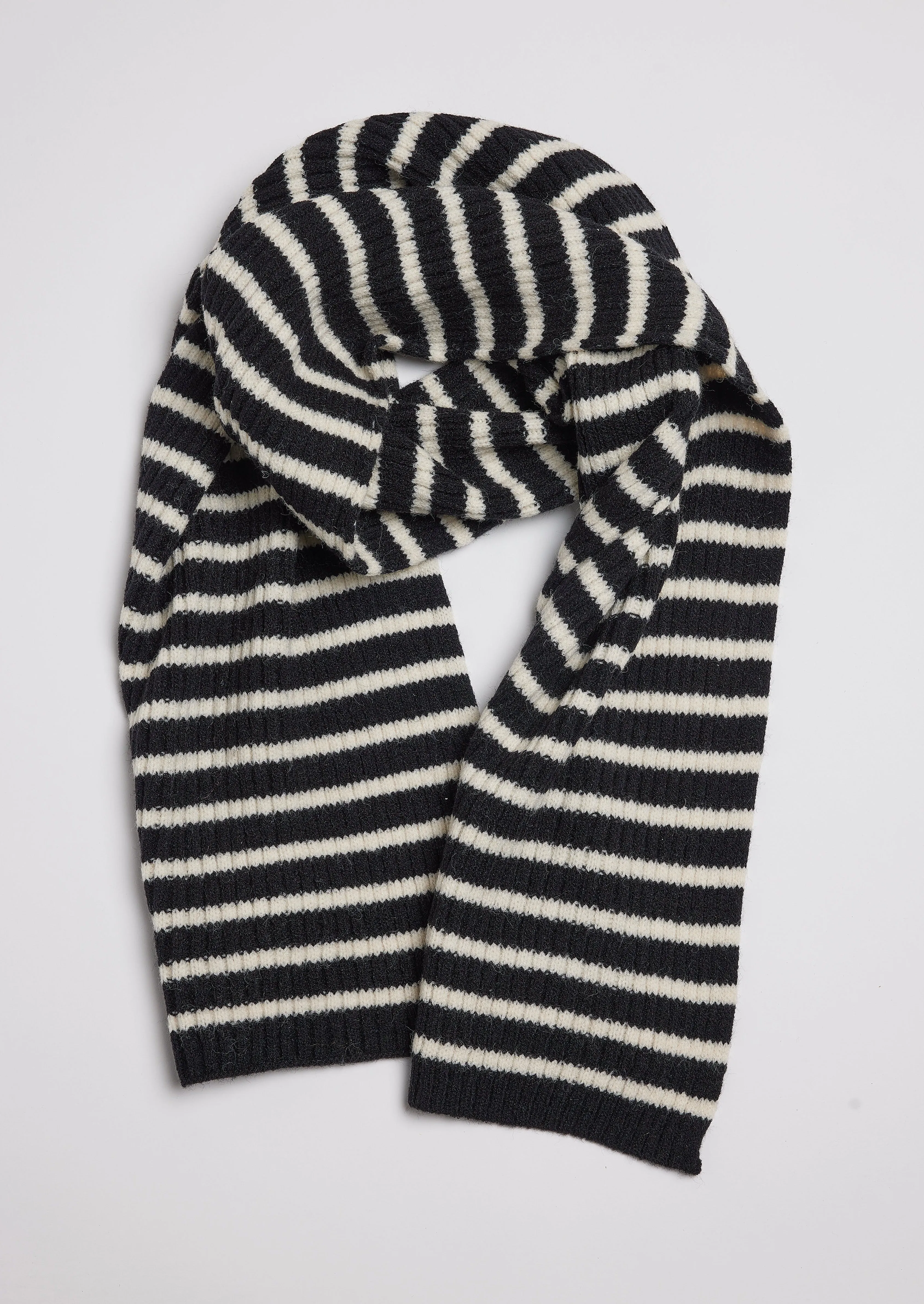 Bolton Stripe Scarf Grey