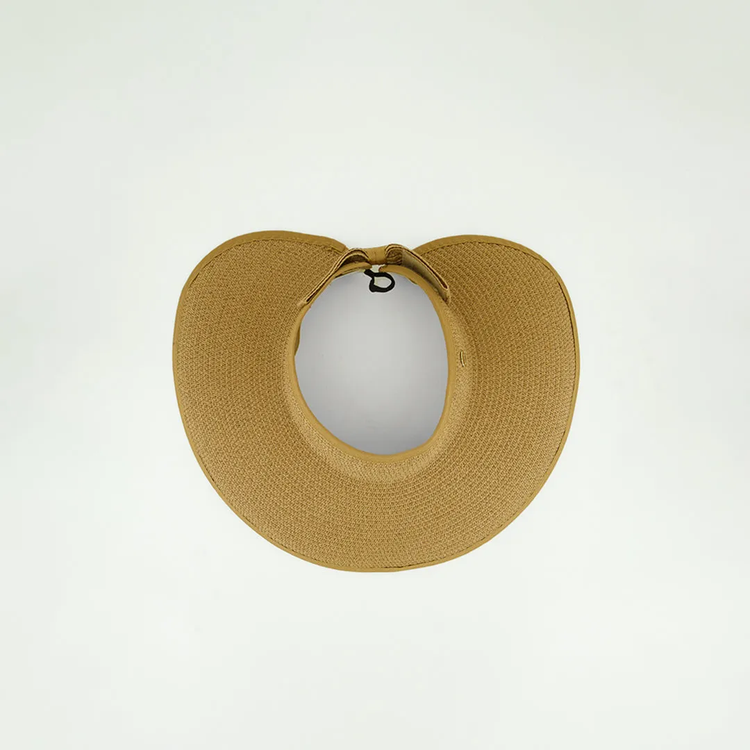 Bow Wide Brim Straw Visor