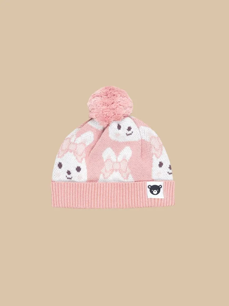 BUNNY LOVE KNIT BEANIE - Dusty Pink