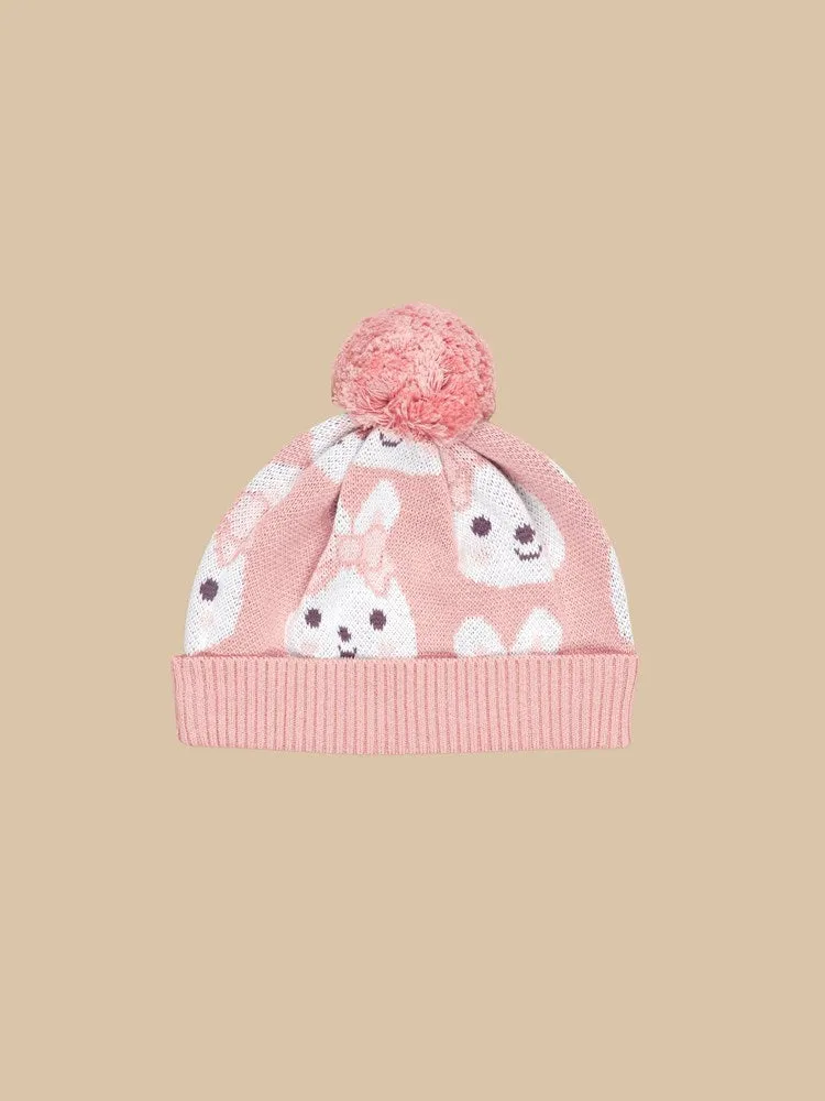 BUNNY LOVE KNIT BEANIE - Dusty Pink