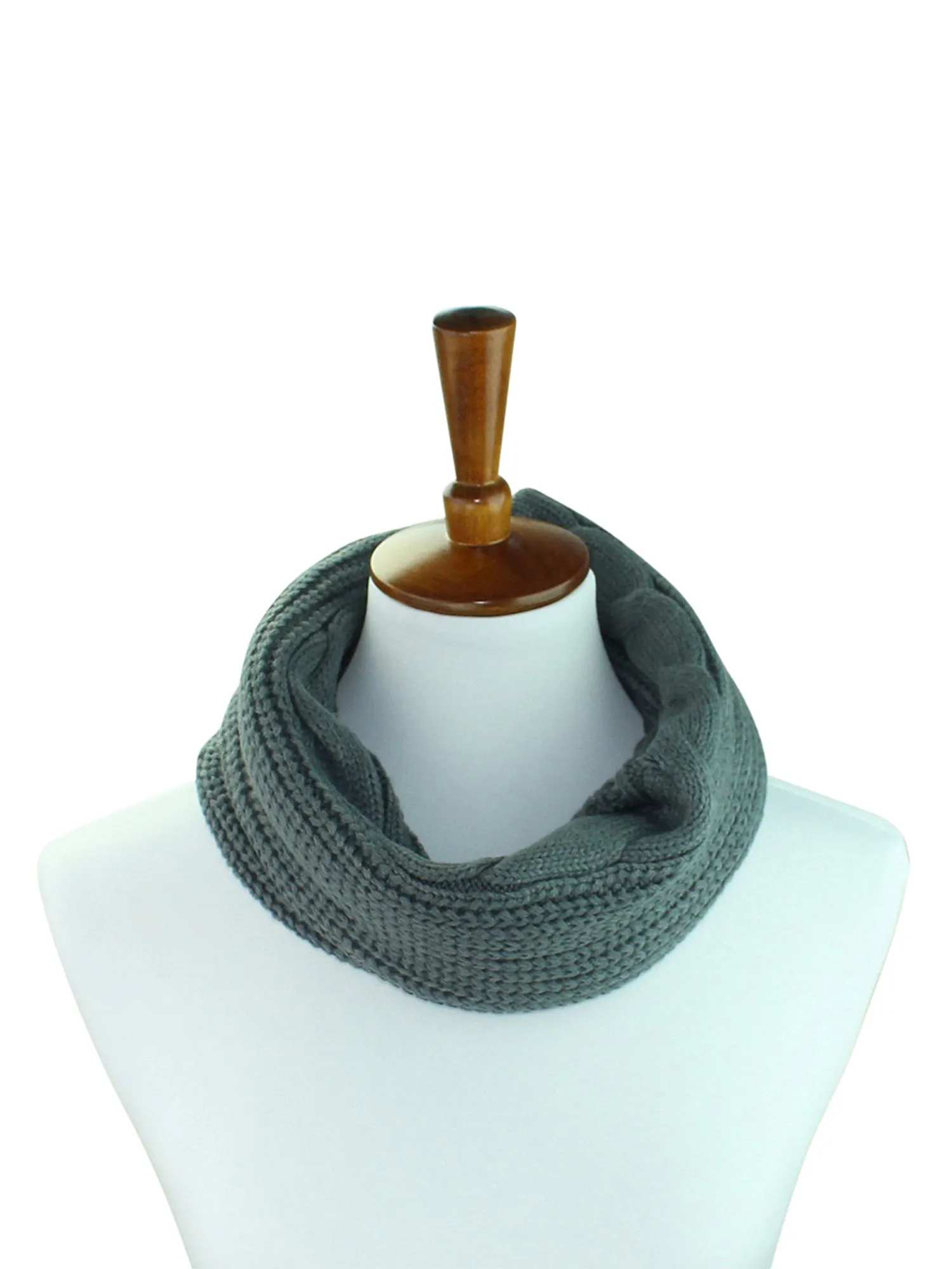 Cable Knit Neck Warmer With Fleece Lining