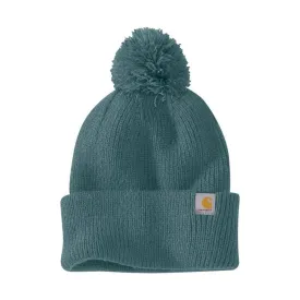 Carhartt Knit Pom-Pom Cuffed Beanie - Sea Pine