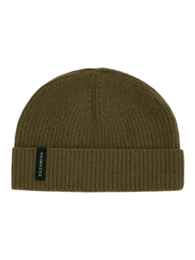 Cashmere beanie men "Brage" - hunter