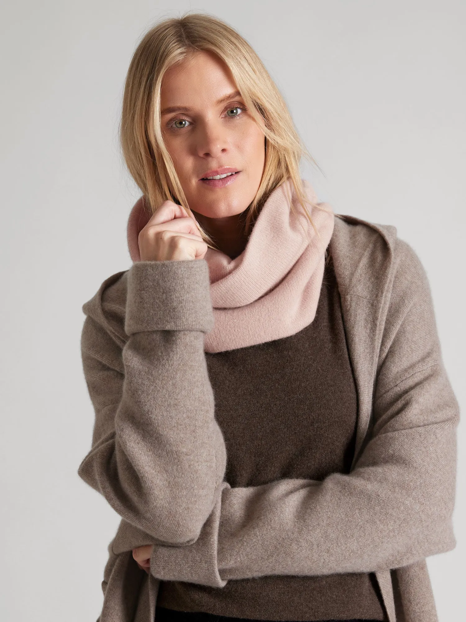 Cashmere snood "Eydis" - rose glow