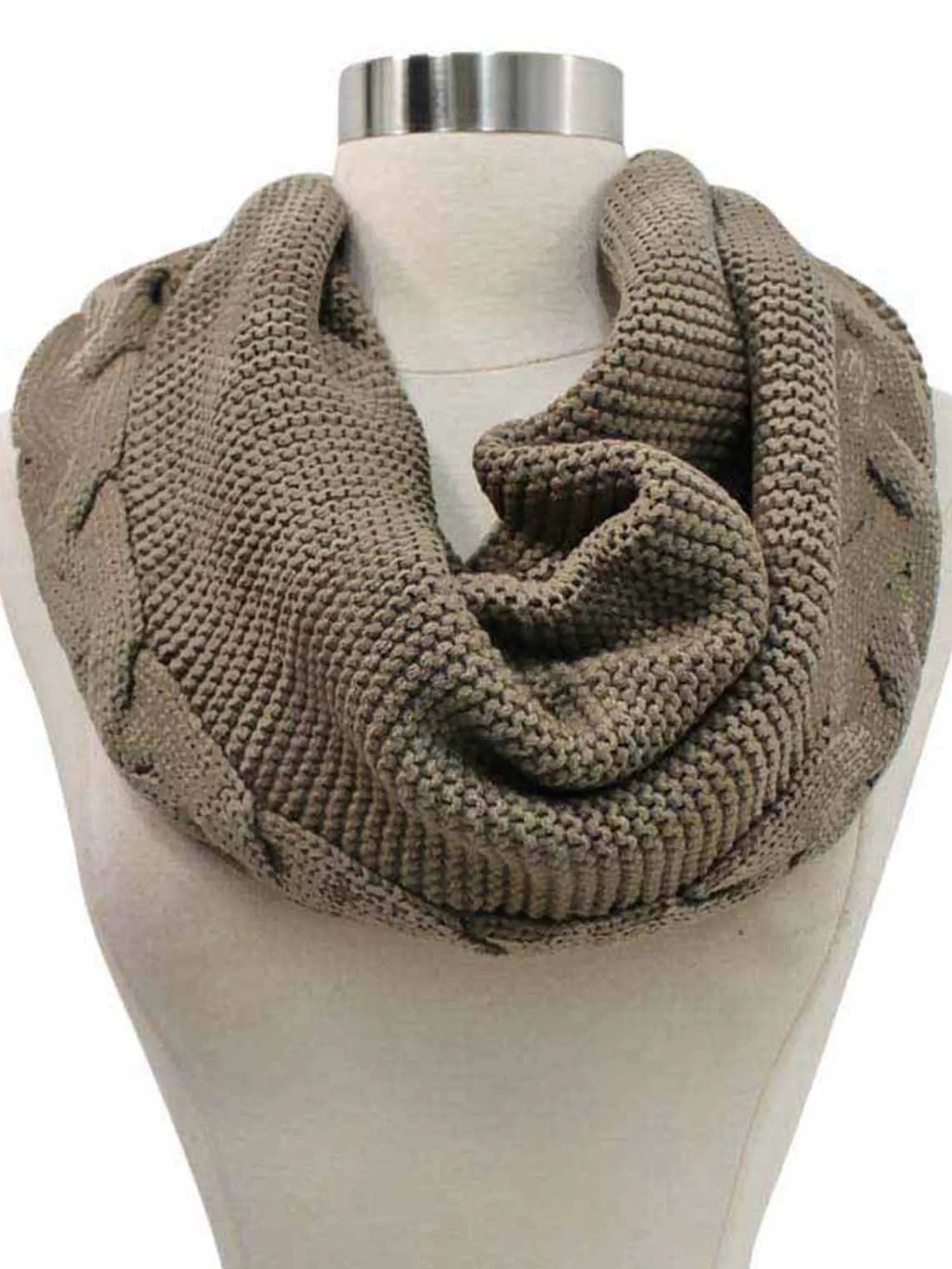 Chunky Cable Knit Winter Infinity Scarf