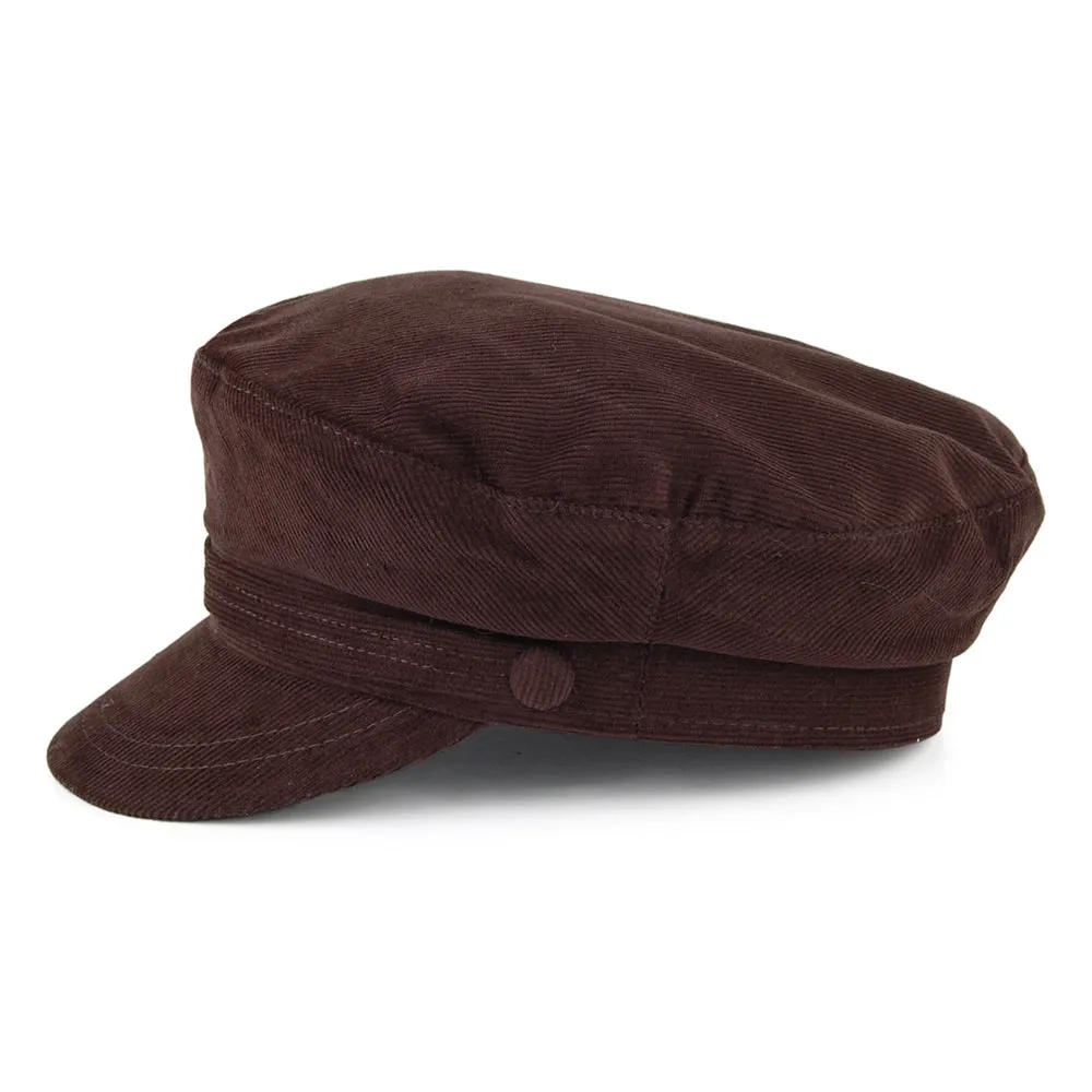 Corduroy Fiddler Cap - Brown Wholesale Pack