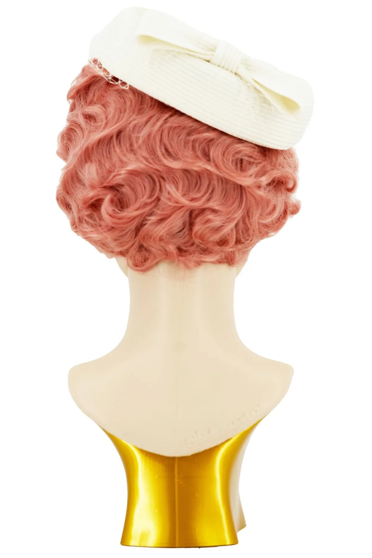 Cream Woven Pillbox Style Vintage Hat