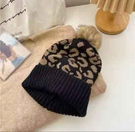 Dark Animal Print Toque