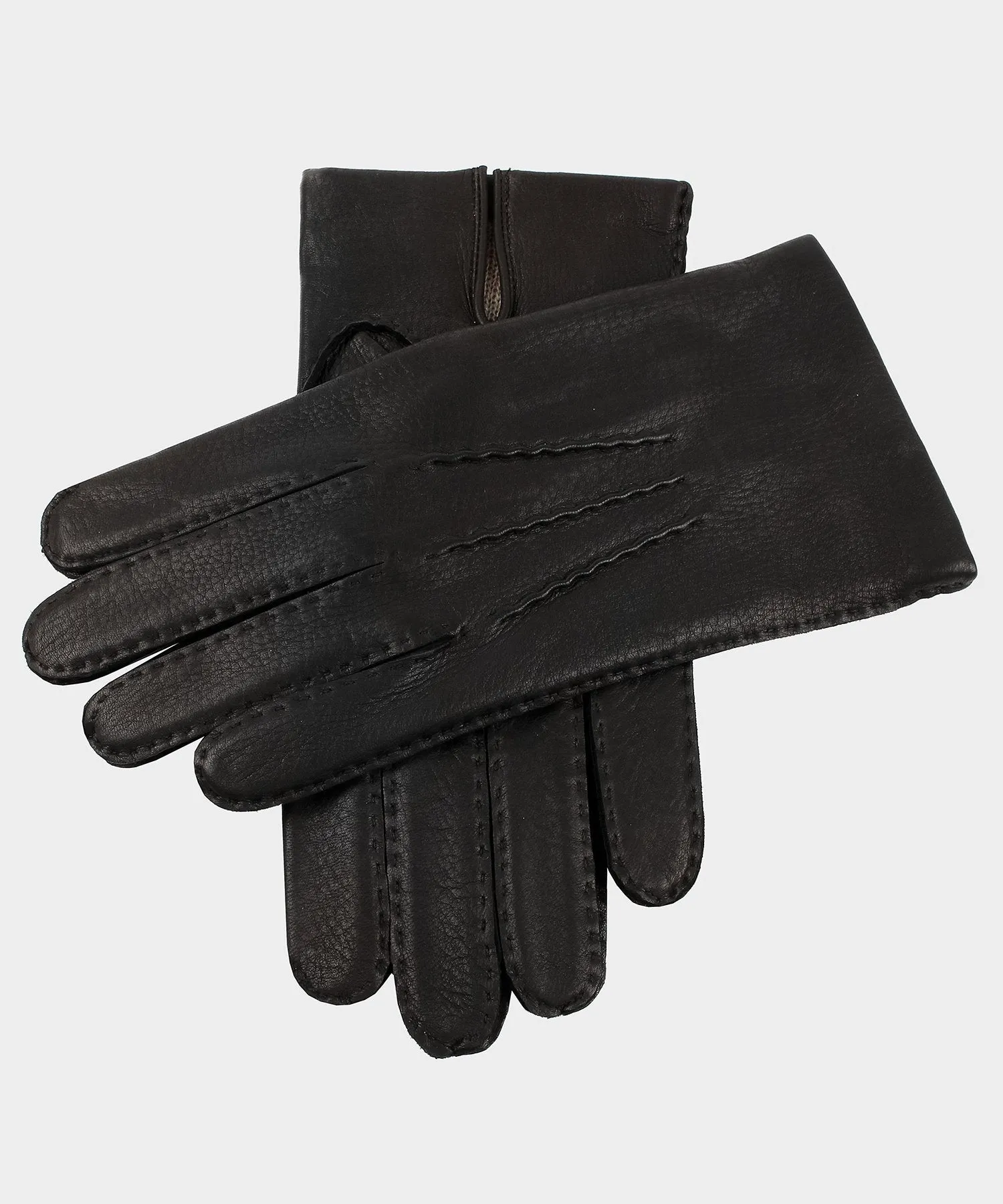 Dents Cambridge Cashmere Lined Deerskin Gloves in Bark