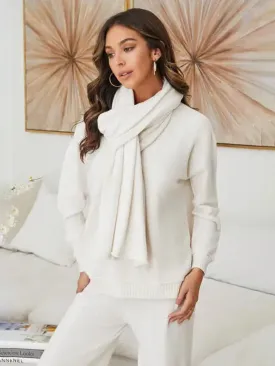 Dream Thread Knit Scarf - Ivory