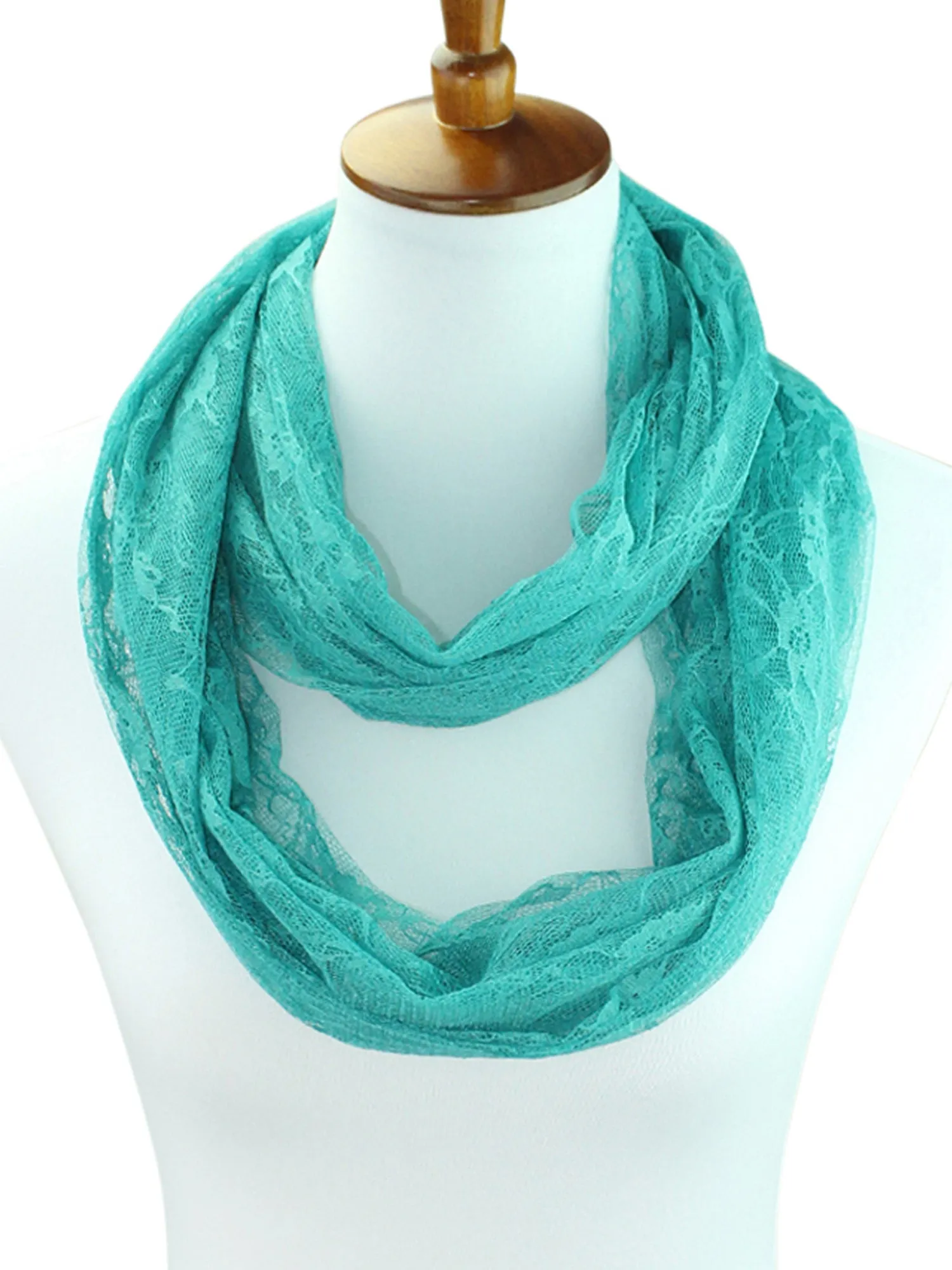 Elegant Lace Light Ring Infinity Scarf