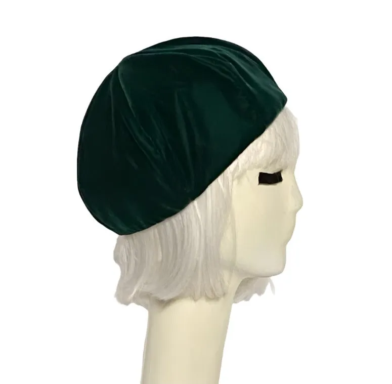 Emerald Velvet Beret