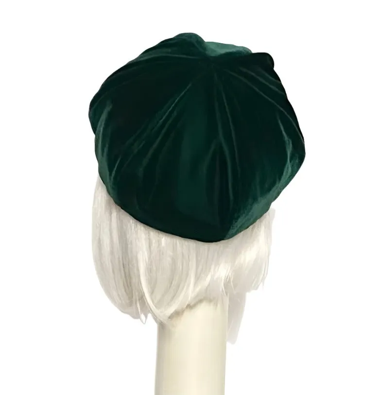 Emerald Velvet Beret