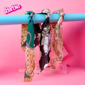 Floral Silk Barbie Scarf Scrunchies