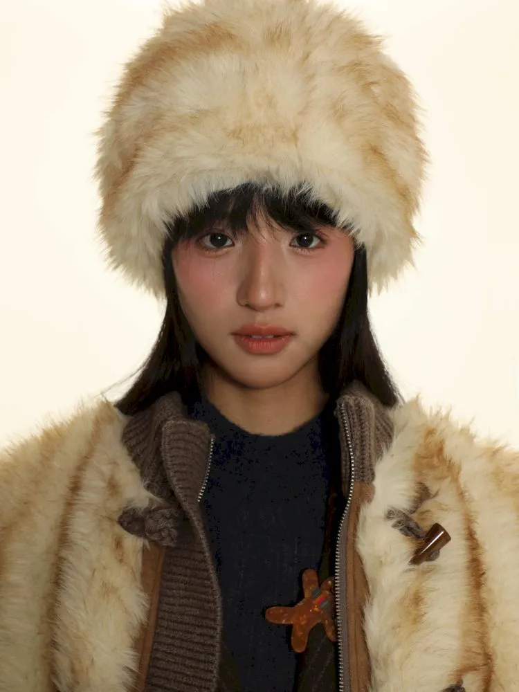 Fur thickened warm cold hat【s0000006017】