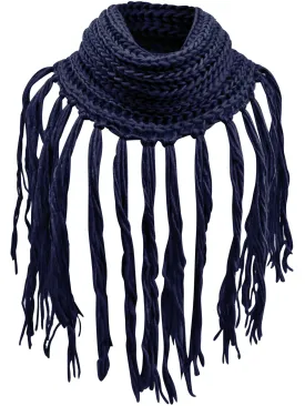 Infinity Scarf With Long Dramatic Tassel Fringe