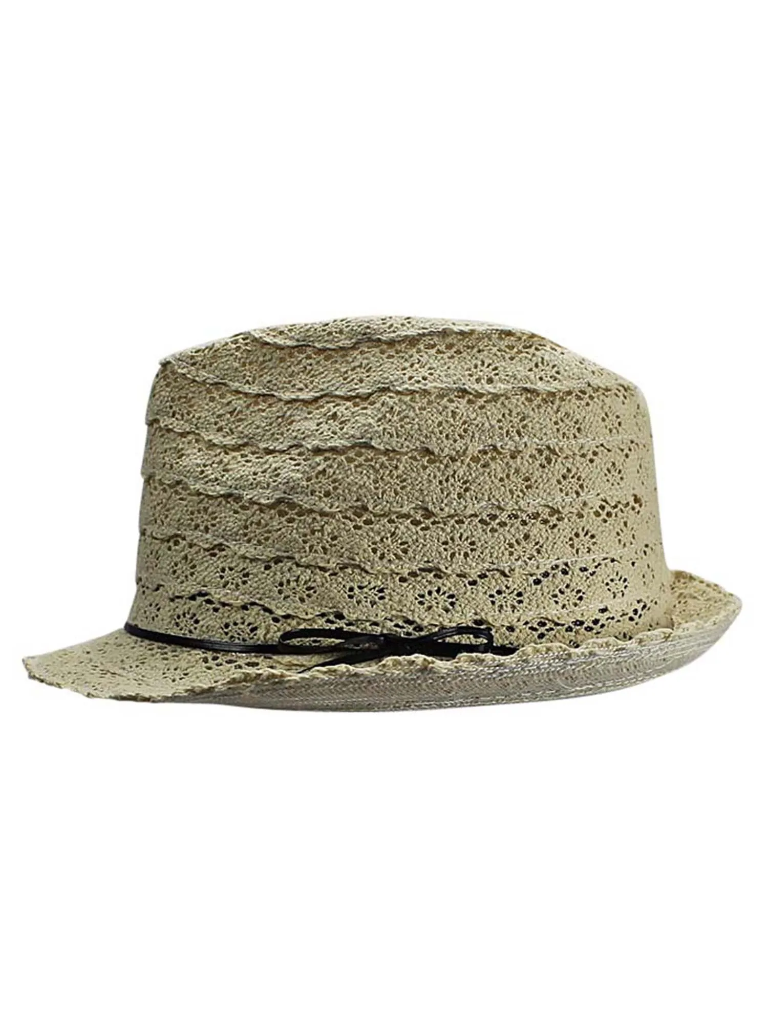 Ivory White Feminine Lace Fedora Hat