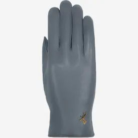 Ivy (grey) – sheepskin leather gloves with wool/cashmere lining & touchscreen feature