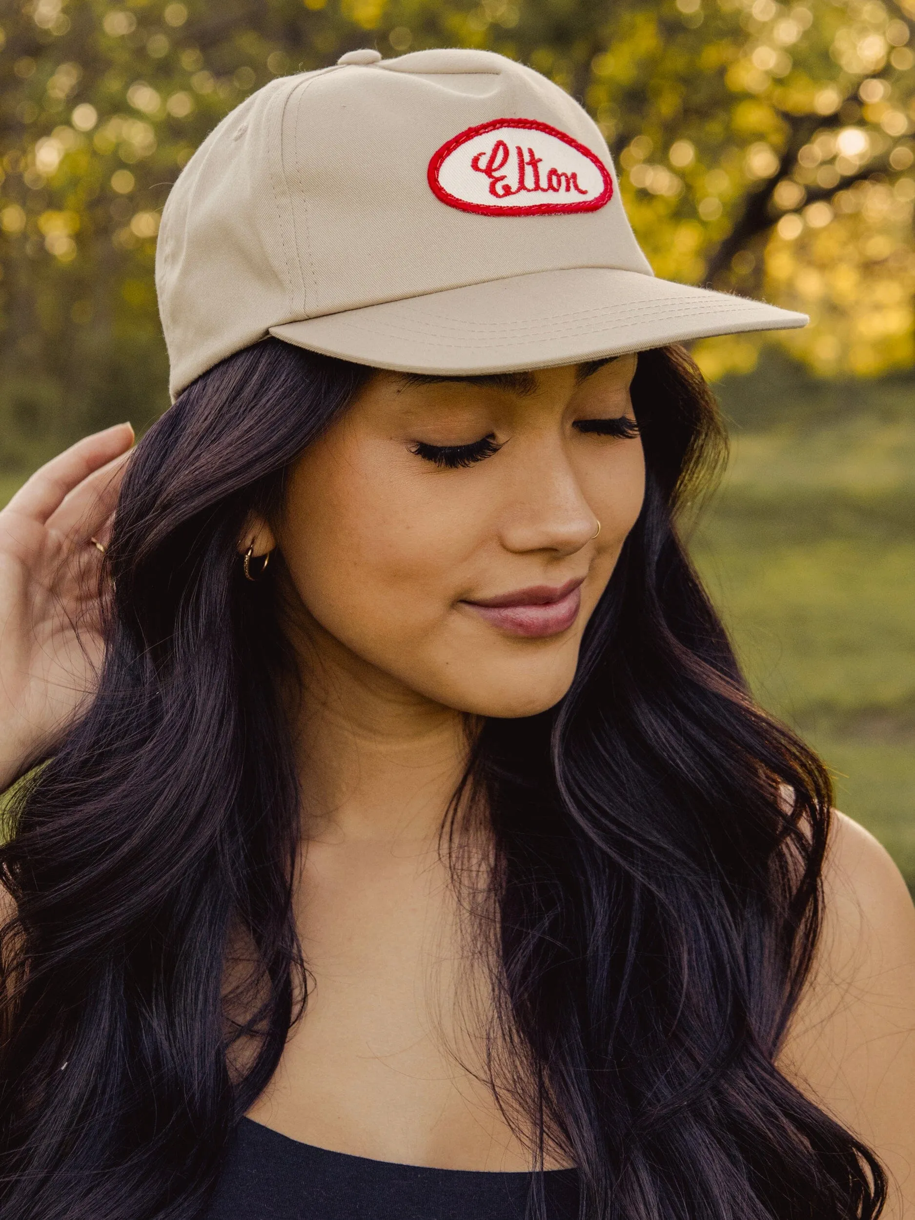 Khaki Elton Name Patch Hat