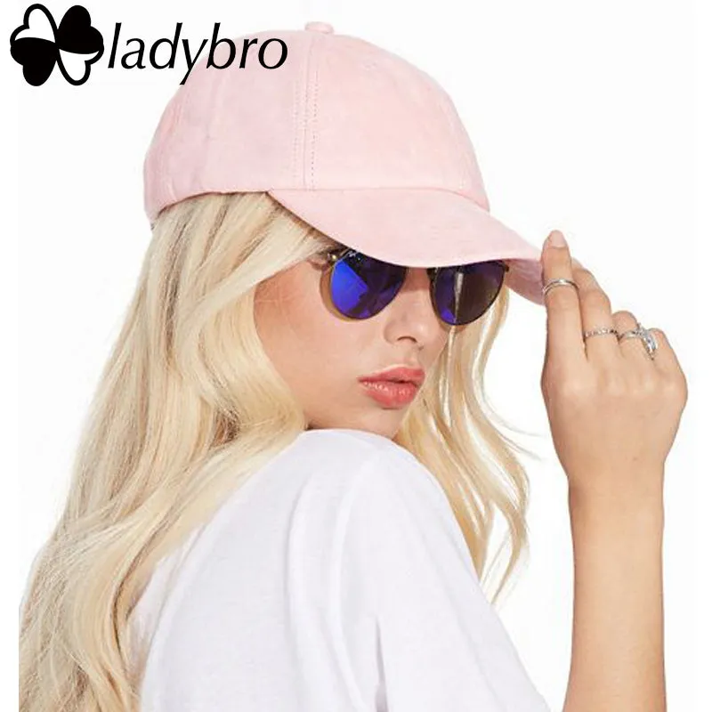 Ladybro Spring Women Hat Cap Casual Ladies Dad Hat Men Brand 6 panel Suede Baseball Cap Bone Male Female Snapback Casquette