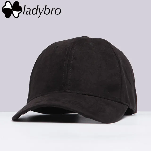 Ladybro Spring Women Hat Cap Casual Ladies Dad Hat Men Brand 6 panel Suede Baseball Cap Bone Male Female Snapback Casquette