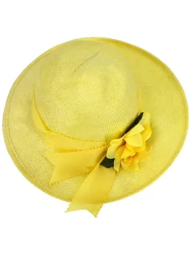 Lemon Yellow 1970s Vintage Straw Hat