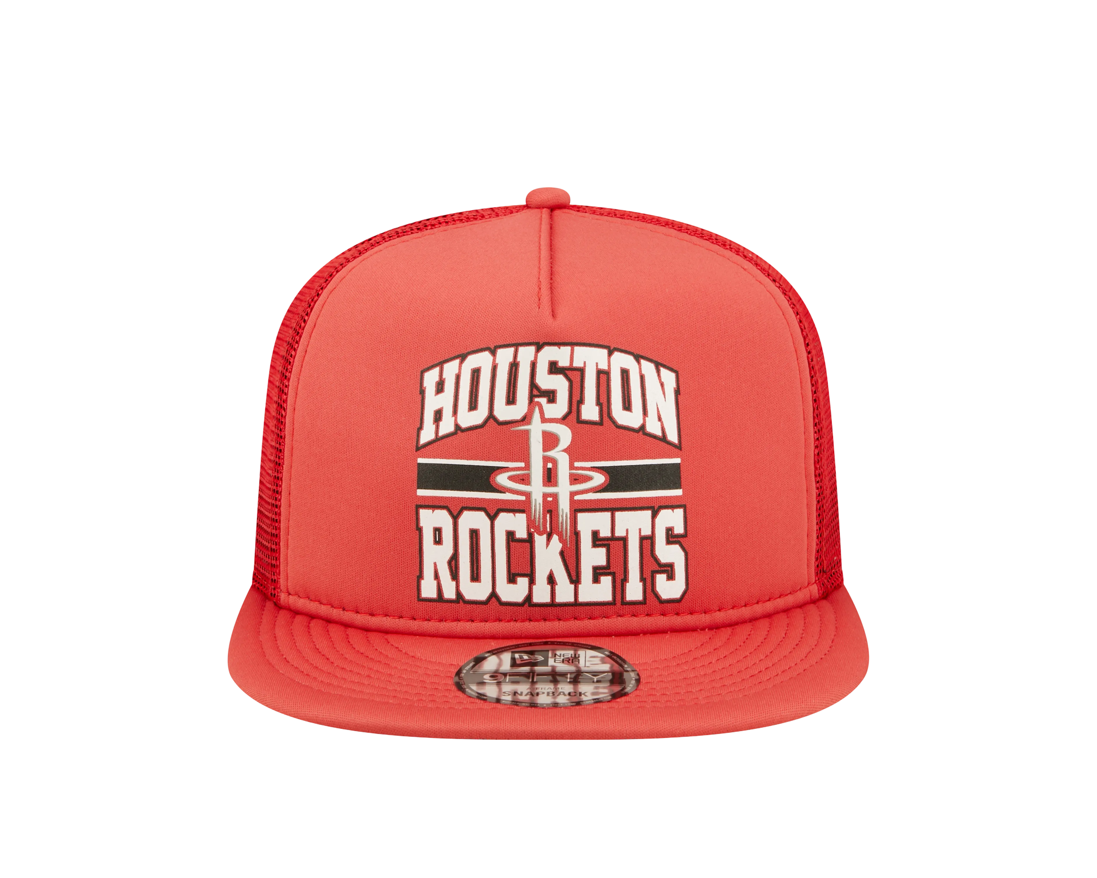 Men's Houston Rockets New Era Logo A-Frame 9FIFTY Trucker Snapback Cap