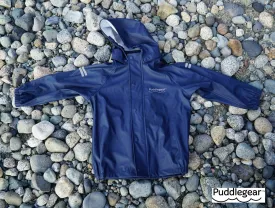 Puddlegear Kids Navy Raincoat with Hood