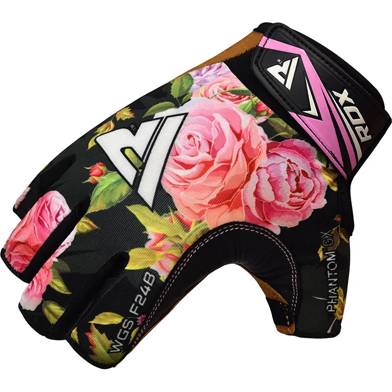 RDX F24 Floral Gym Workout Gloves for Women