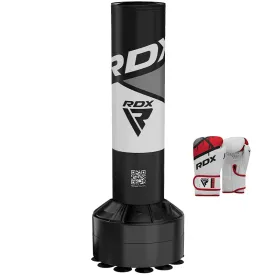 RDX R8 4ft Kids Free Standing Punch Bag Grey With Gloves For Training & Workout Set