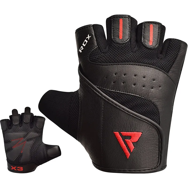 RDX S2 Leather Fitness Training Gloves