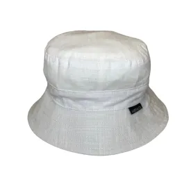 Satin Lined Bucket Hat-White