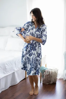 Serra Pregnancy Robe & Swaddle Blanket & Hat Set