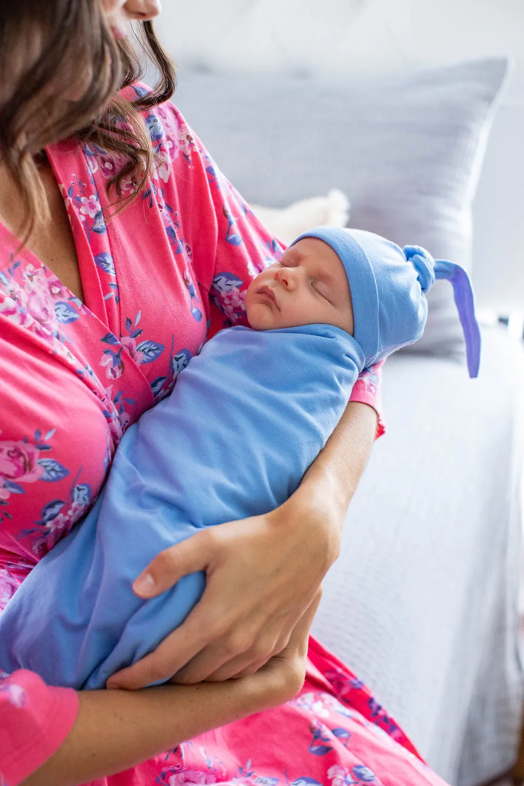 Sky Blue Baby Boy Swaddle Blanket Set